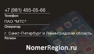 Кто звонил с 9814950566 - регион и оператор
